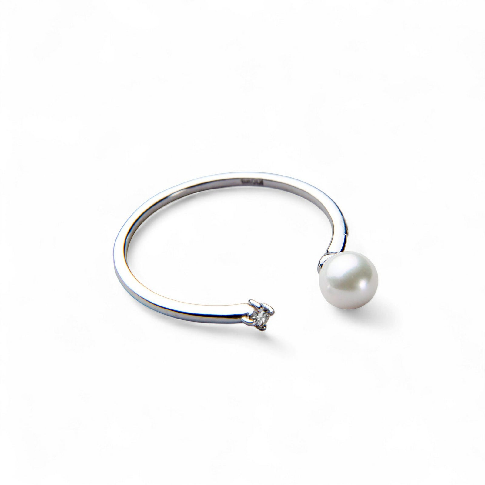 Felice あこや真珠4.5mm フォークリング　K10WG/YG