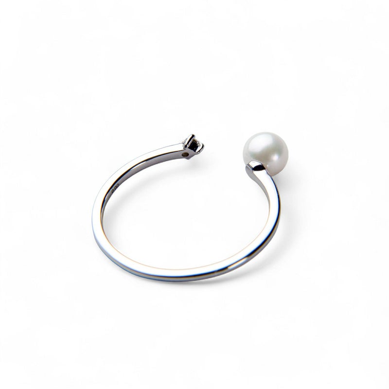 Felice あこや真珠4.5mm フォークリング　K10WG/YG