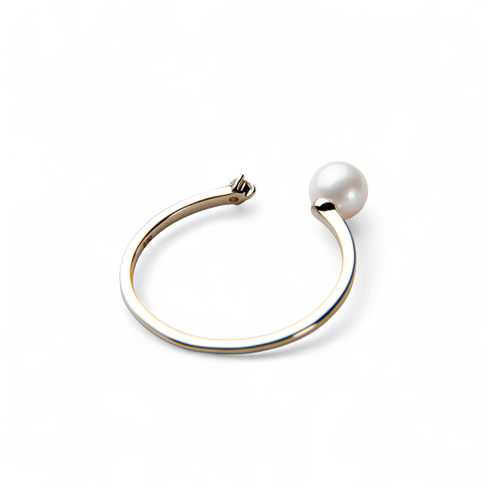 Felice あこや真珠4.5mm フォークリング　K10WG/YG