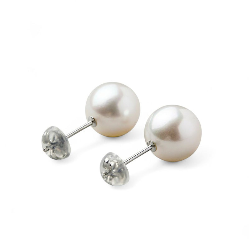 LUXE あこや真珠 ピアス9.0-9.5mm PT900/K18YG