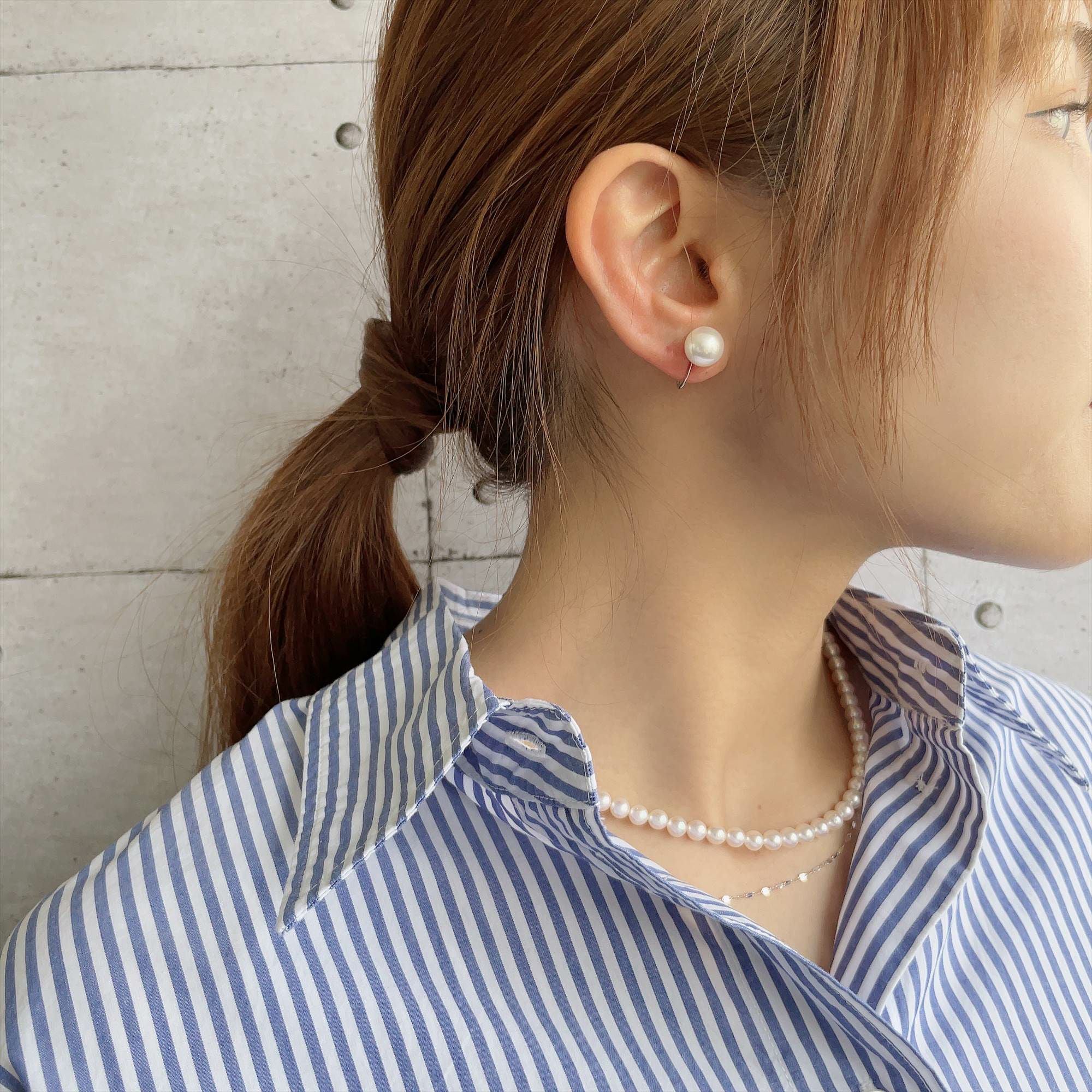 LUXE あこや真珠 イヤリング9.0-9.5mm K14WG | WSP（ダブルエスピー