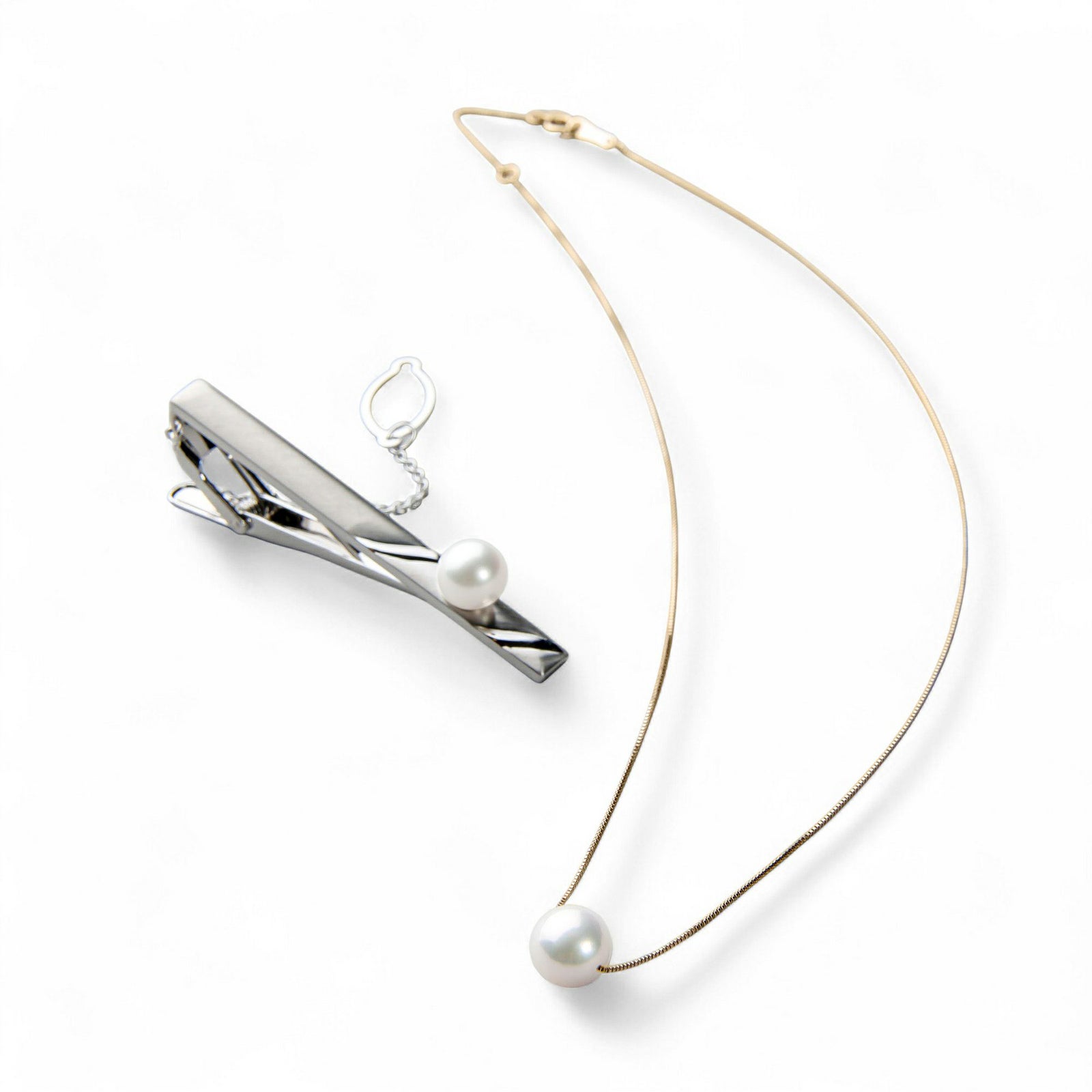 あこや真珠 1粒ペンダント &タイバー セット(A)