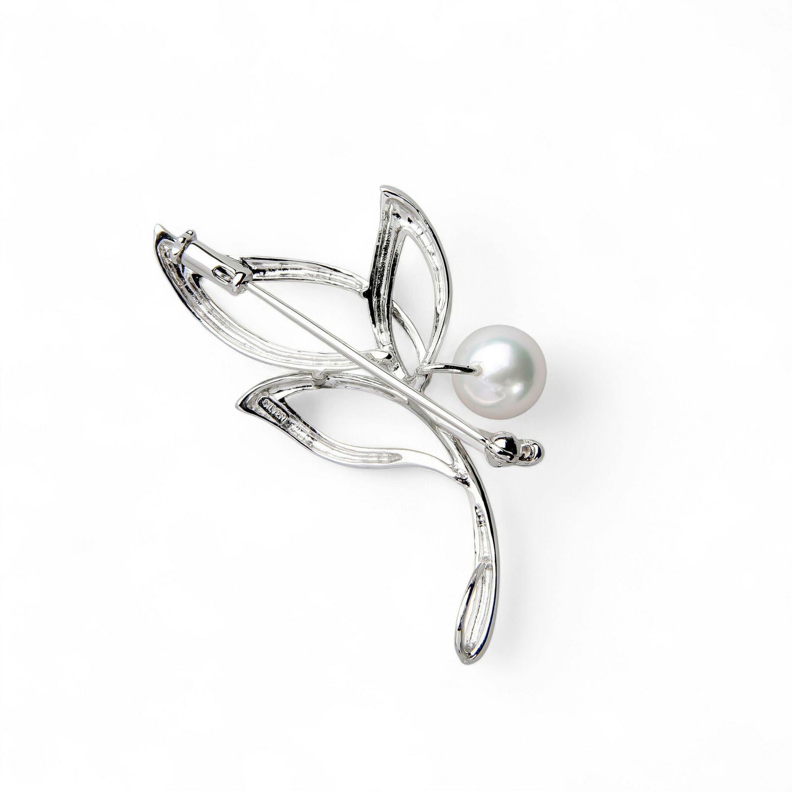  あこや真珠 ブローチ & ネクタイピン セット(B)