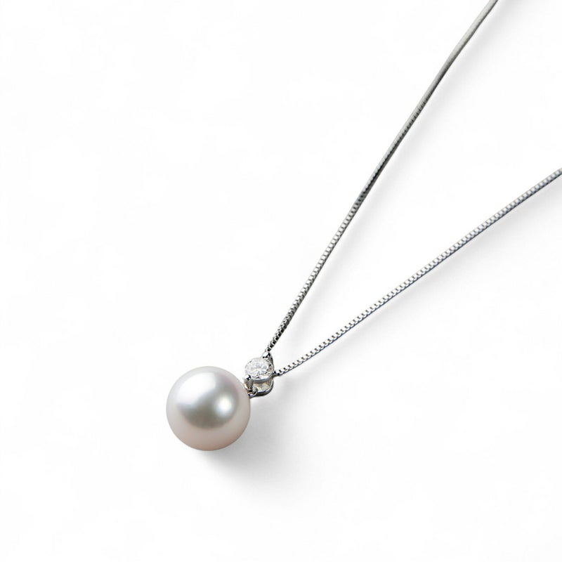 あこや真珠 ダイヤペンダント & タヒチ黒蝶真珠 ピンブローチ セット(C)