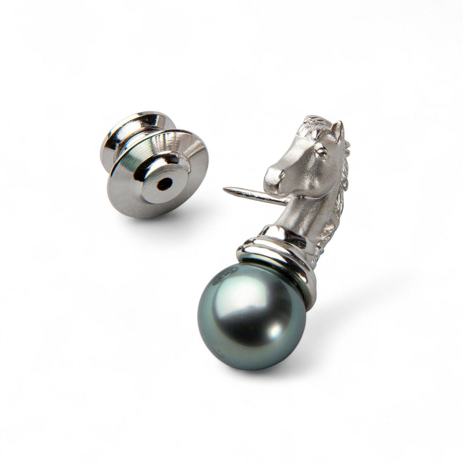 あこや真珠 ダイヤペンダント & タヒチ黒蝶真珠 ピンブローチ セット(C)