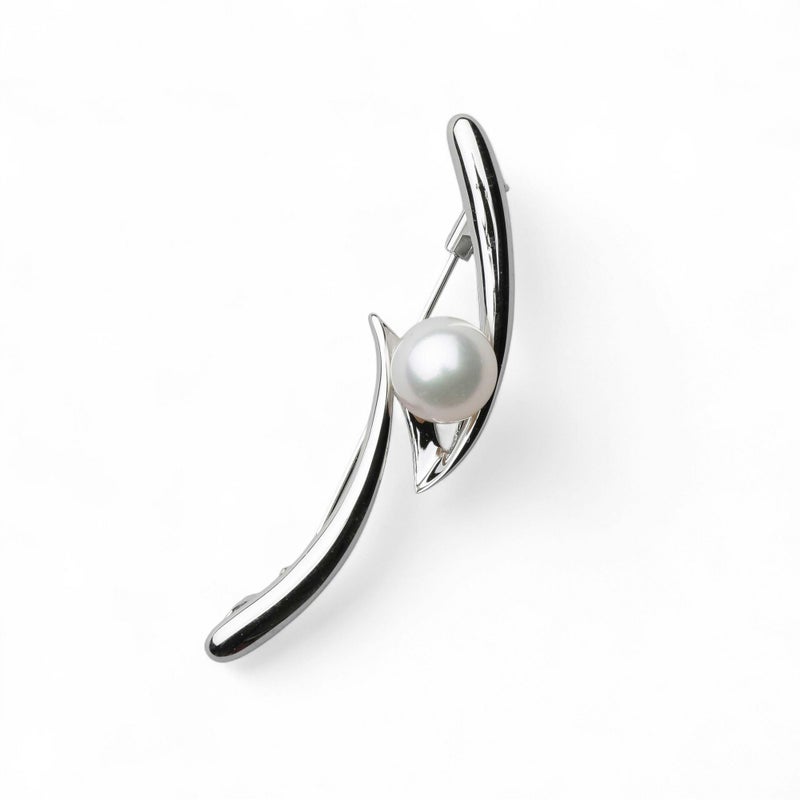 LUXE あこや真珠 ブローチ9.0-9.5mm SV925
