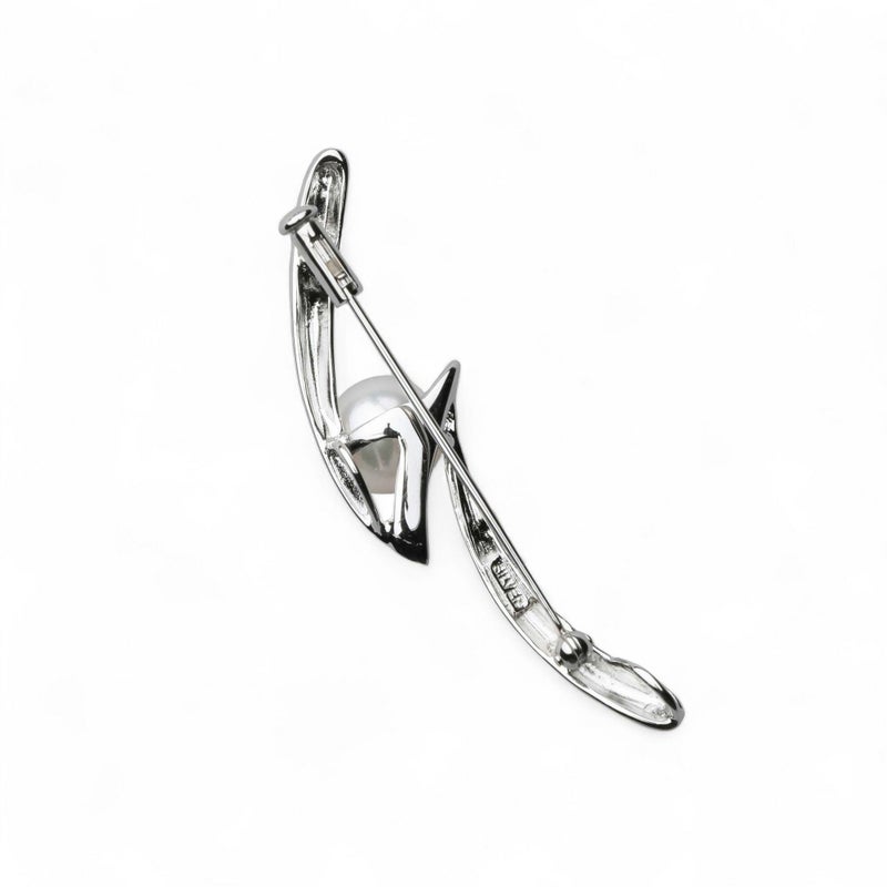 LUXE あこや真珠 ブローチ9.0-9.5mm SV925