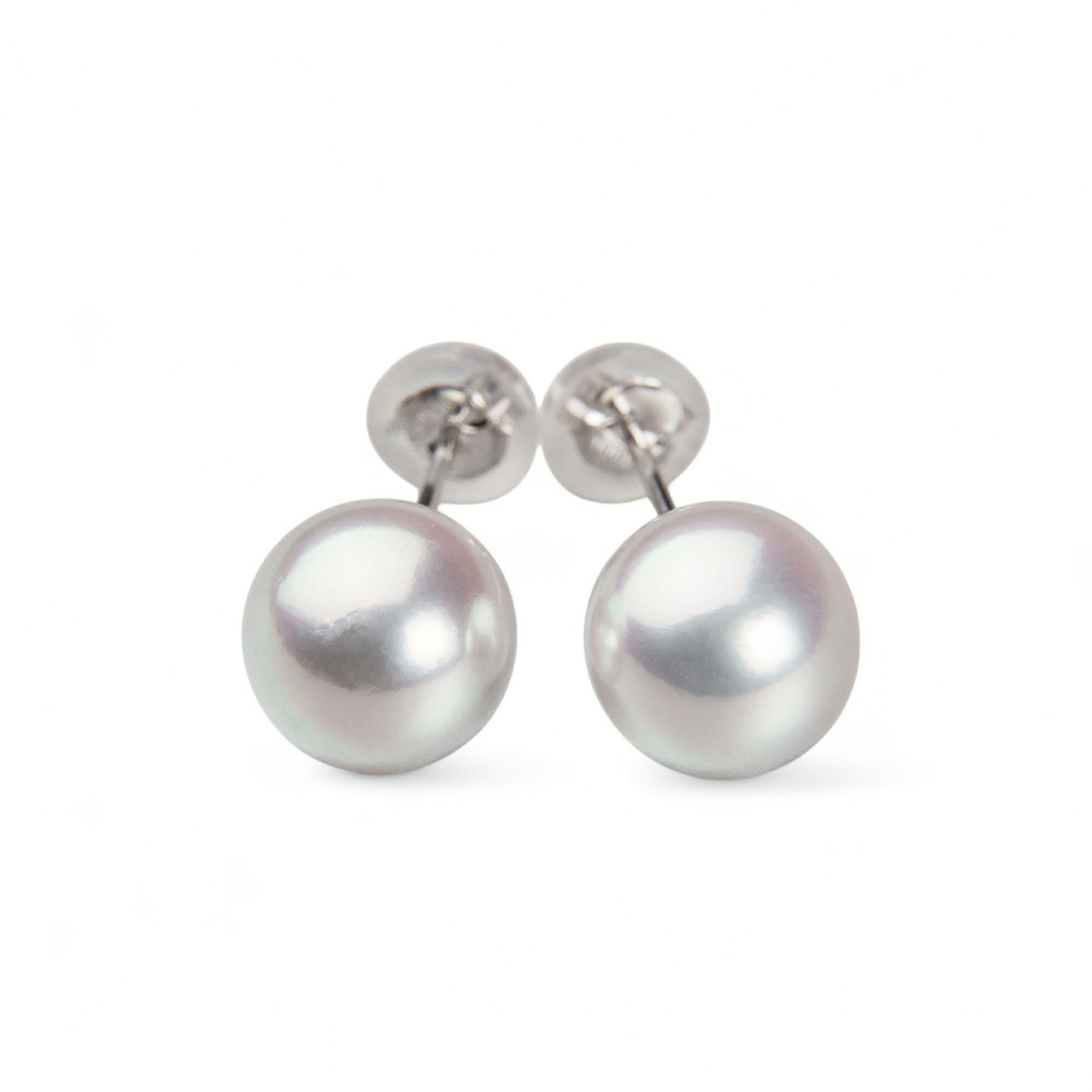 高グレード あこや真珠 ピアス あこやパール ピアス オーロラ系 オーロラ真多麻真珠 ピアス8.5-9.0mm PT900 | 花珠真珠ピアス・イヤリング