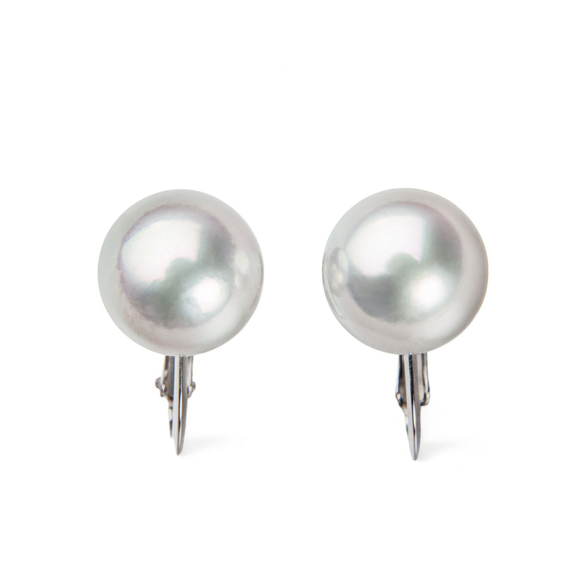 オーロラ真多麻真珠 イヤリング 8.5-9.0mm K14WG | 花珠真珠ピアス