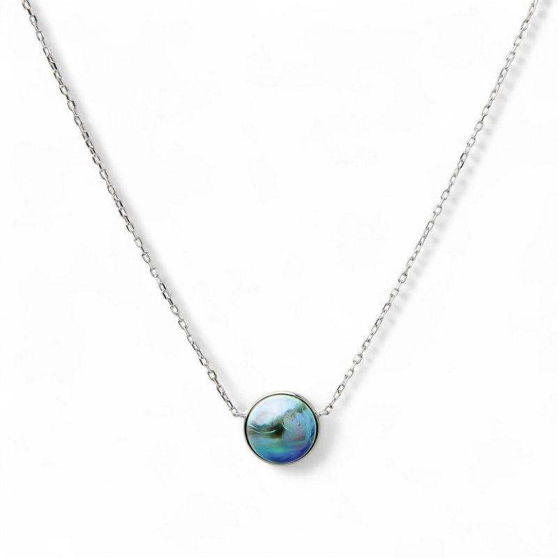 Abalone アワビ真珠 ペンダント　8mmUP K18WG