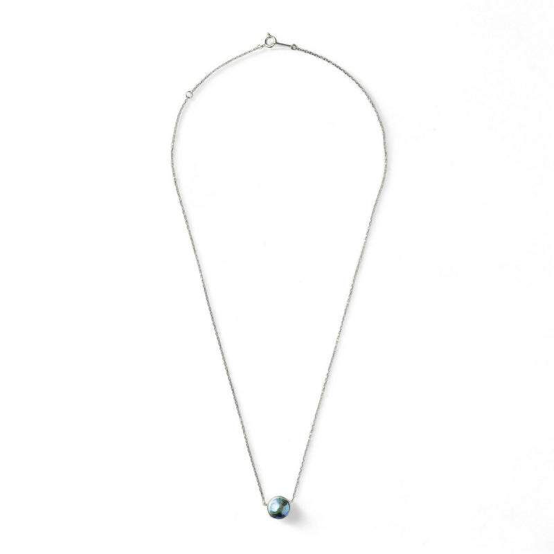 Abalone アワビ真珠 ペンダント　8mmUP K18WG