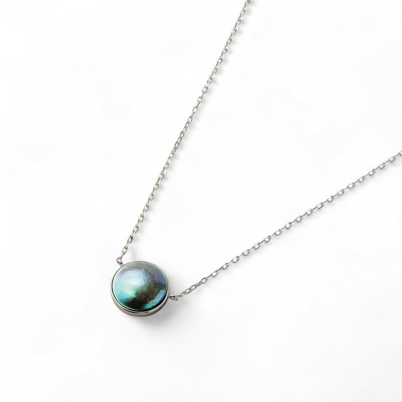 Abalone アワビ真珠 ペンダント　8mmUP K18WG