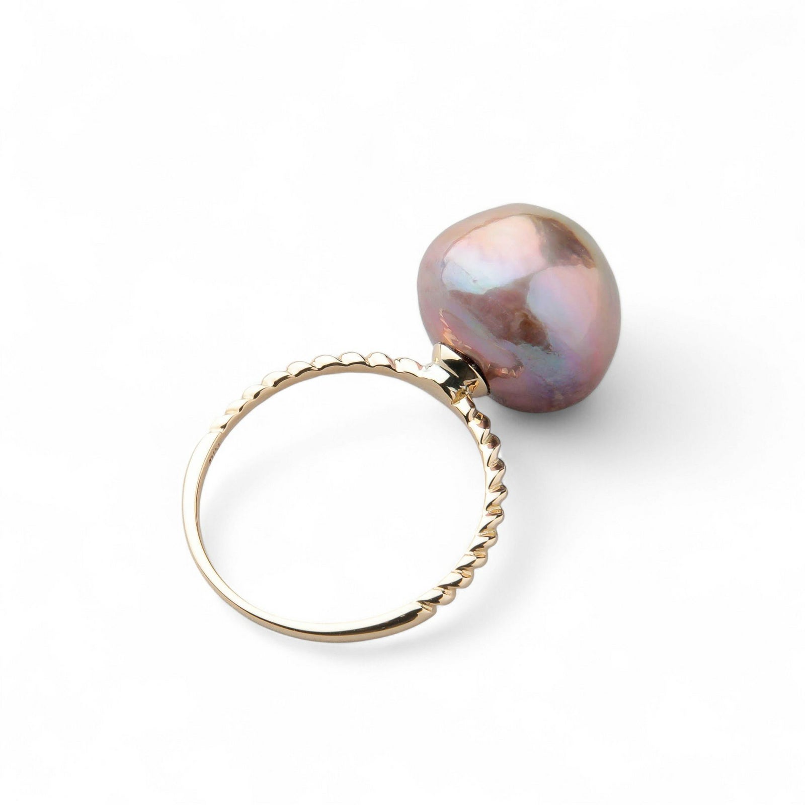 plumberry 淡水真珠 リング12mmUP K18YG