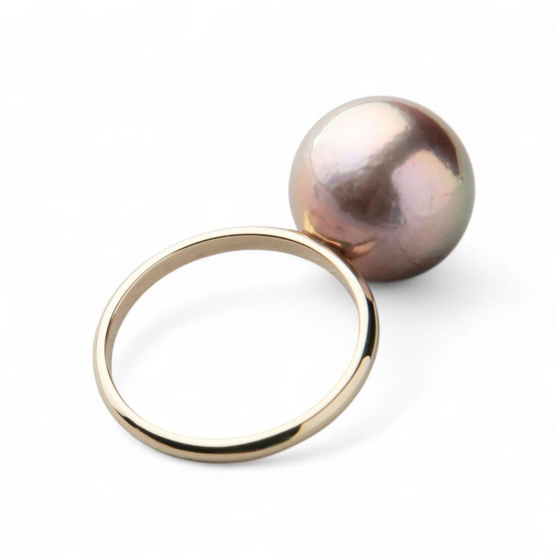 plumberry 淡水真珠 リング12mmUP K18YG