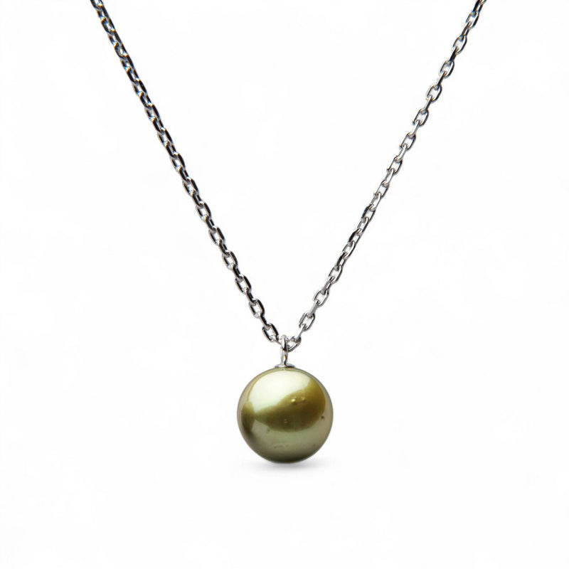 Pistachio タヒチ黒蝶真珠 ペンダント　11mmUP SUS316L