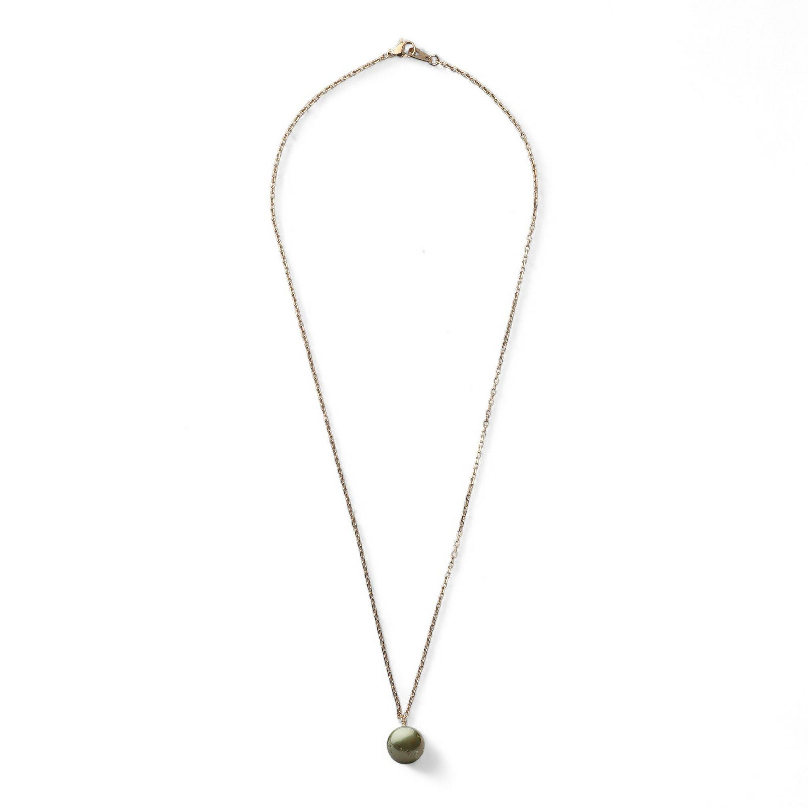 Pistachio タヒチ黒蝶真珠 ペンダント　11mmUP SUS316L GP