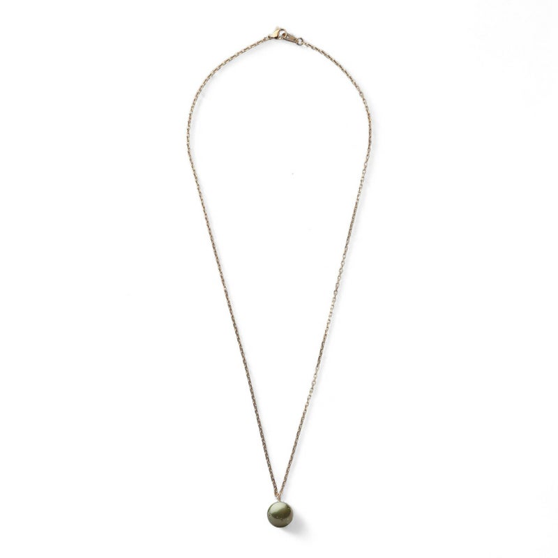 Pistachio タヒチ黒蝶真珠 ペンダント　11mmUP SUS316L GP