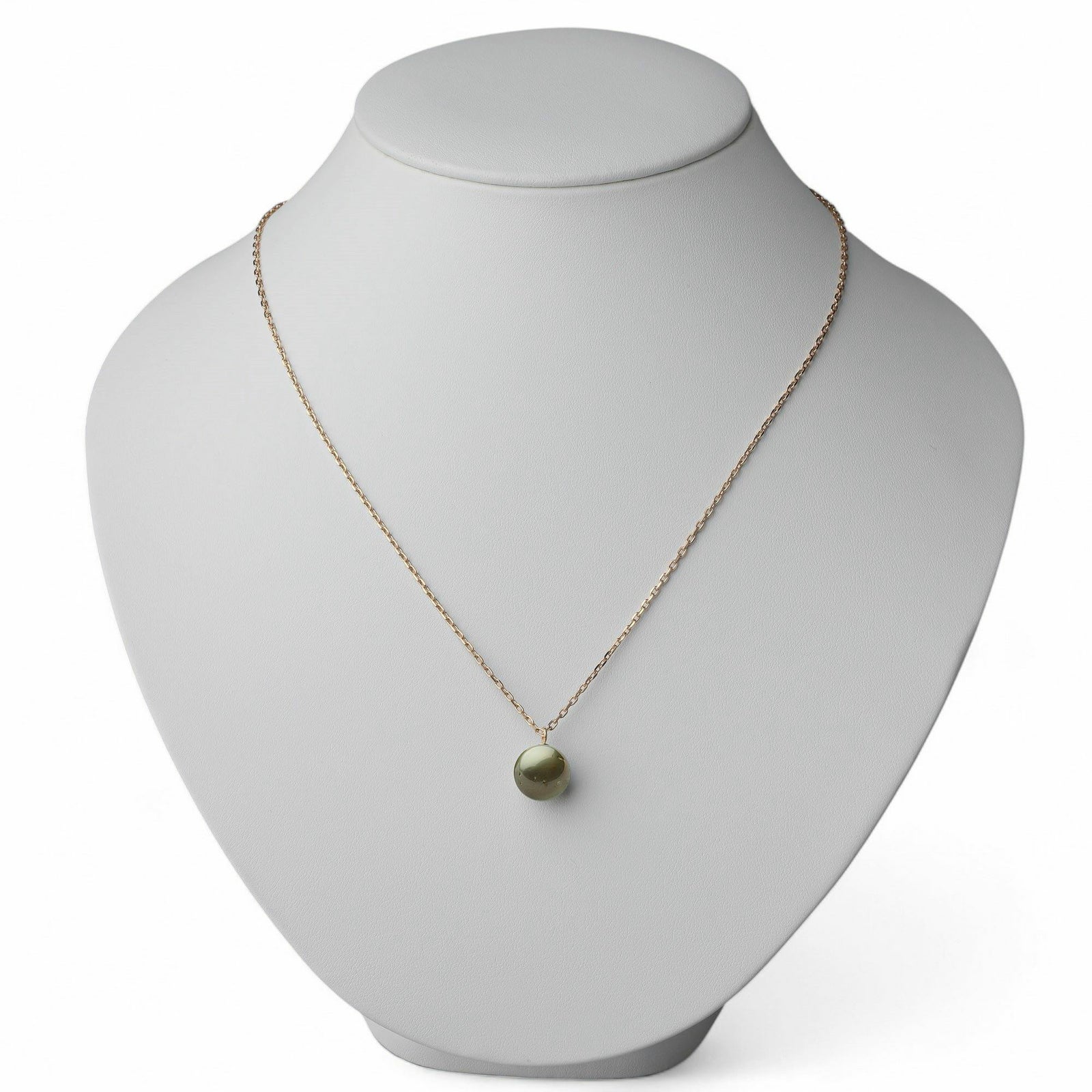 Pistachio タヒチ黒蝶真珠 ペンダント　11mmUP SUS316L GP