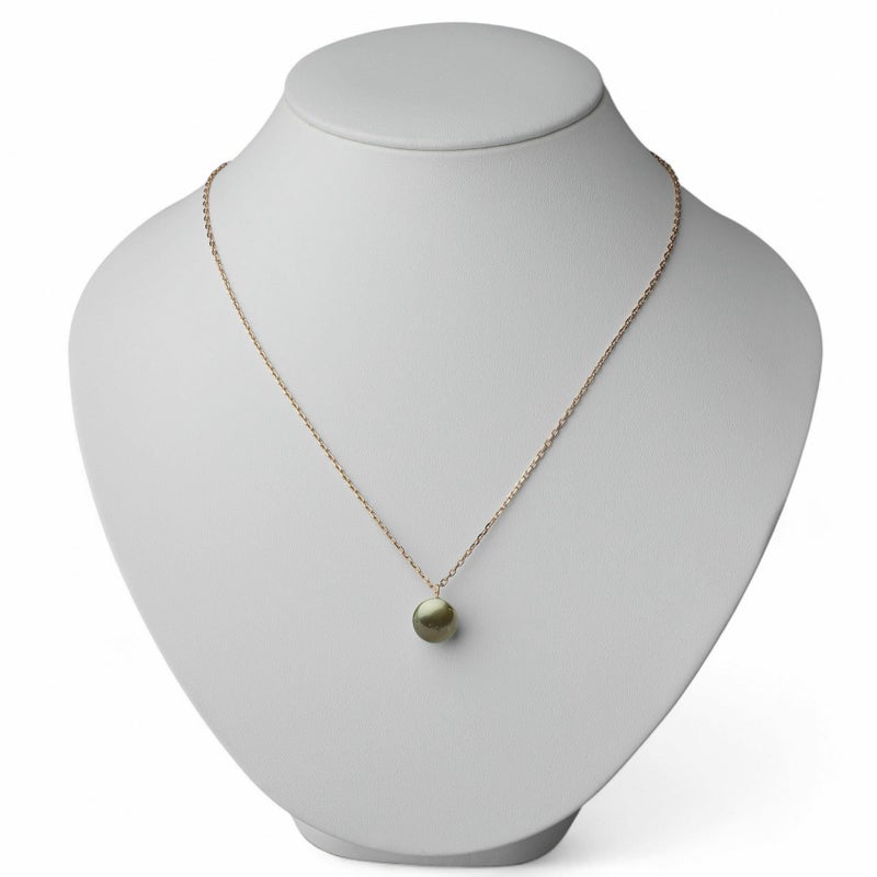 Pistachio タヒチ黒蝶真珠 ペンダント　11mmUP SUS316L GP