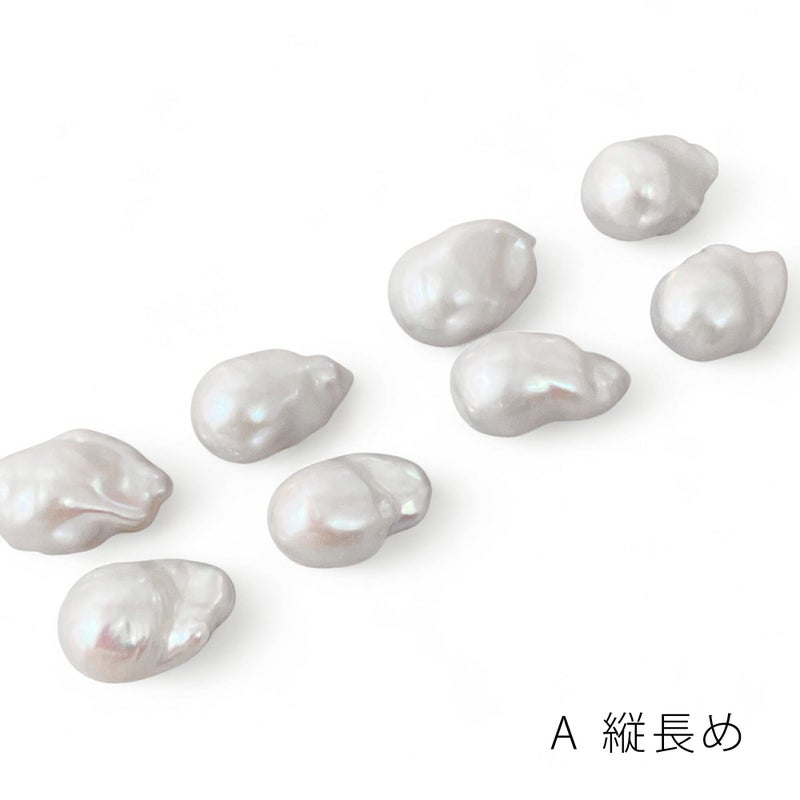 Unique+ 淡水真珠 ピアス12mmUP K18YG オイスターバロック