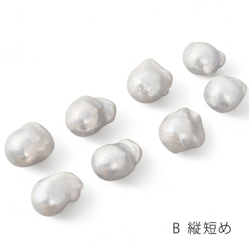 Unique+ 淡水真珠 ピアス12mmUP K18YG オイスターバロック