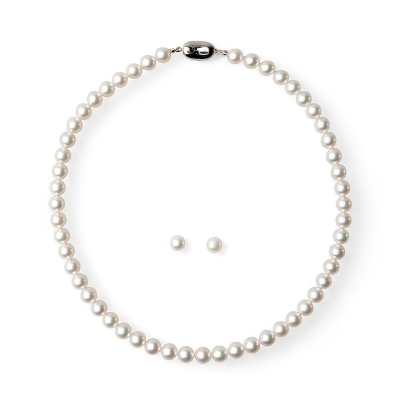 あこや真珠 ネックレスセット7.5-8.0mm -準花珠-