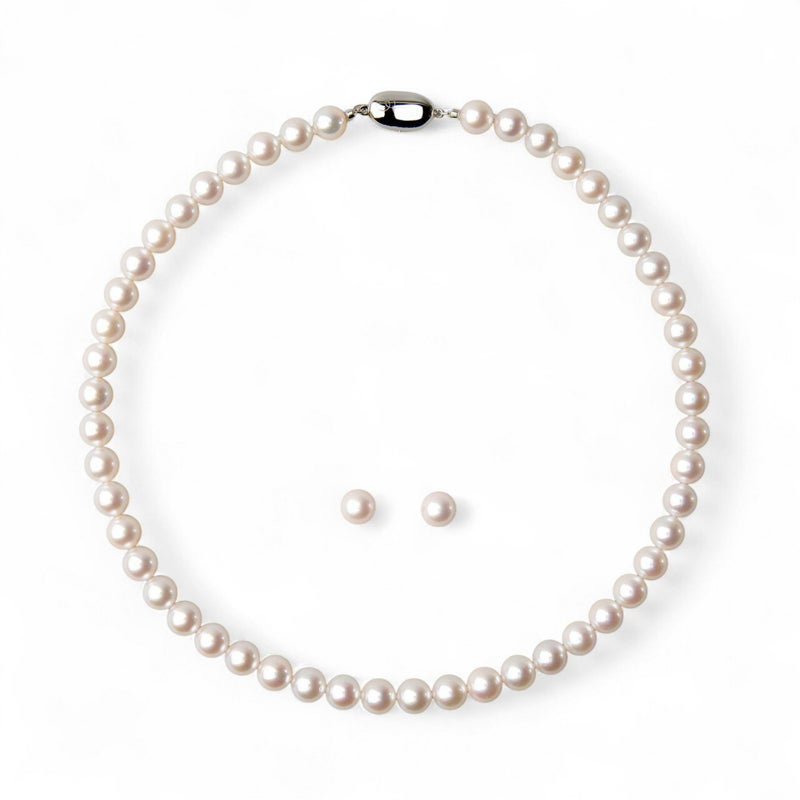 あこや真珠 ネックレスセット8.0-8.5mm -準花珠-