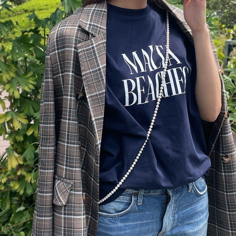 淡水真珠 ショルダーロング(ストラップ)　6.5-7.0mm 130cm