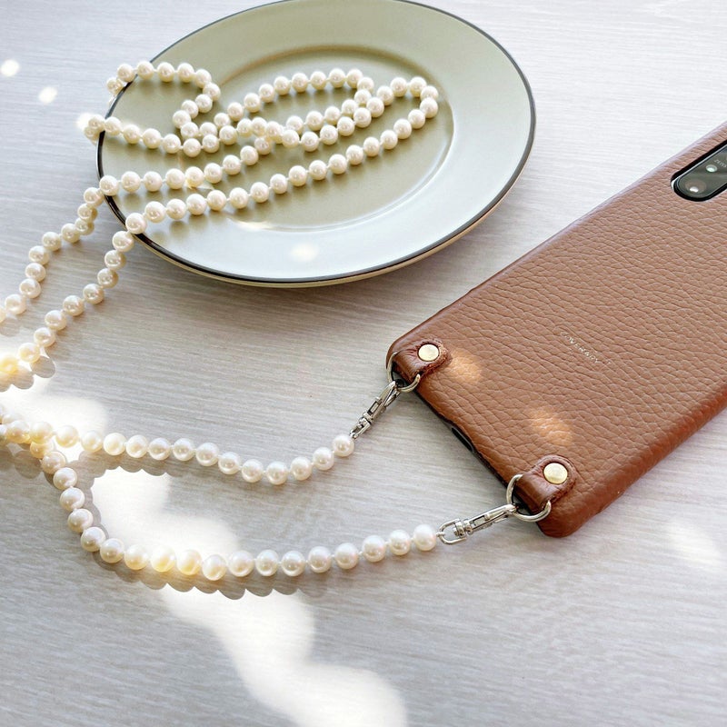 淡水真珠 ショルダーロング(ストラップ)　6.5-7.0mm 130cm