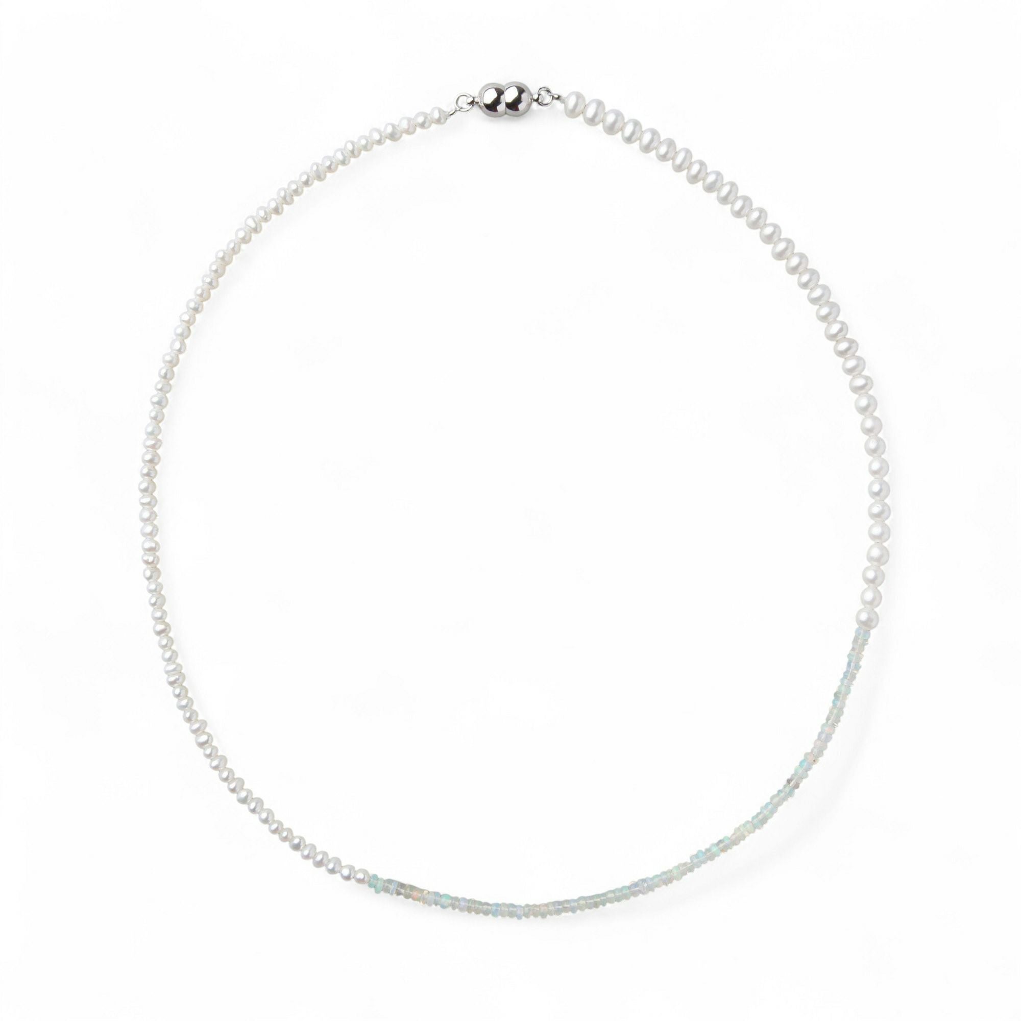 WEB限定】淡水真珠×オパール ネックレス 2.5-5.0mm ミックス | 淡水