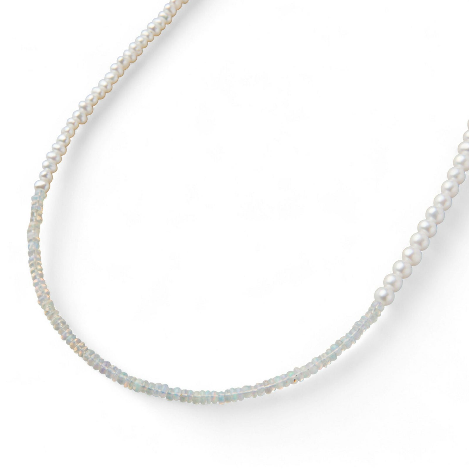 淡水真珠×オパール ネックレス　2.5-5.0mm ミックス