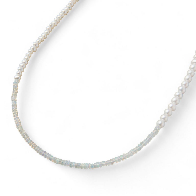 淡水真珠×オパール ネックレス　2.5-5.0mm ミックス