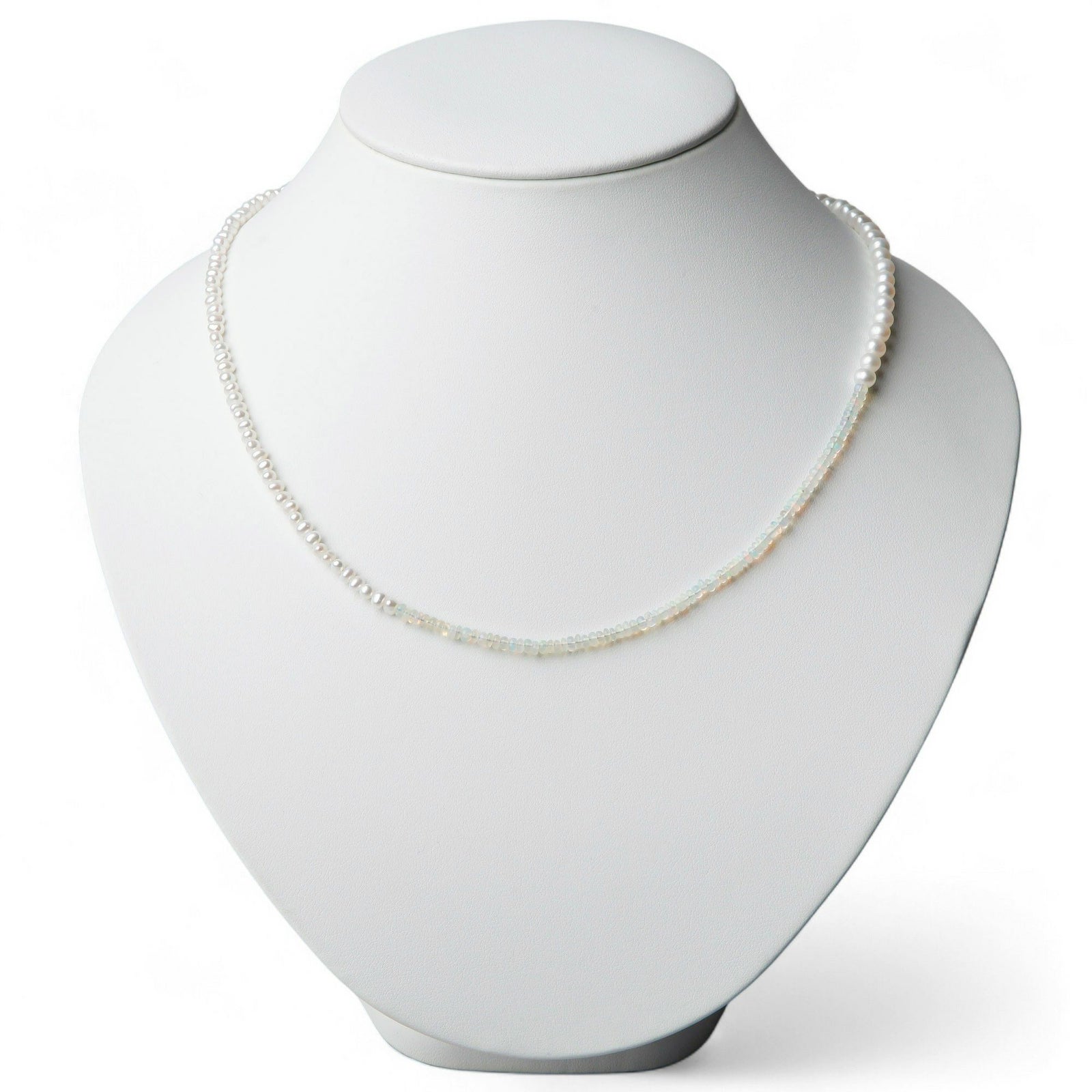 淡水真珠×オパール ネックレス　2.5-5.0mm ミックス