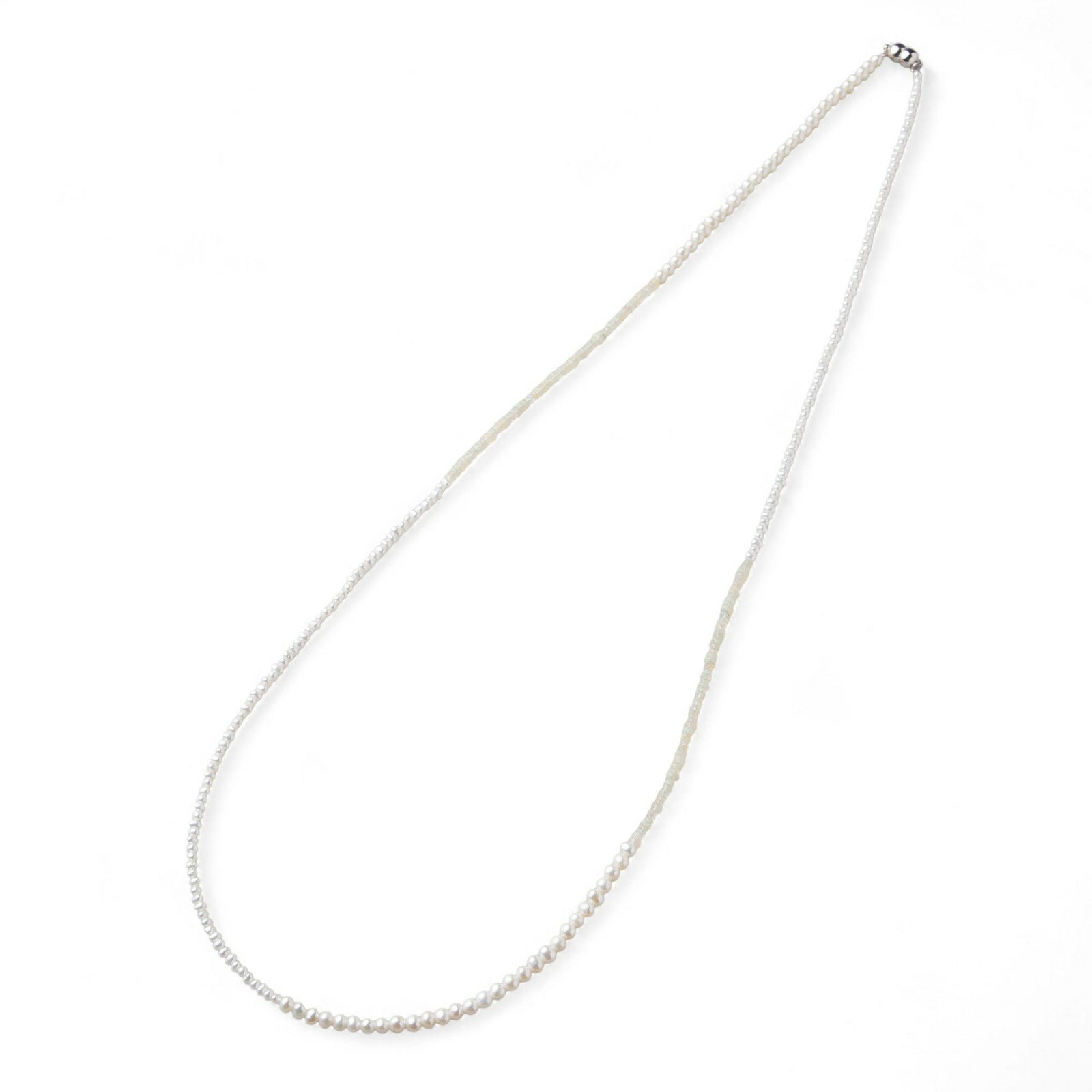 淡水真珠×オパール ロングネックレス　2.5-5.0mm ミックス