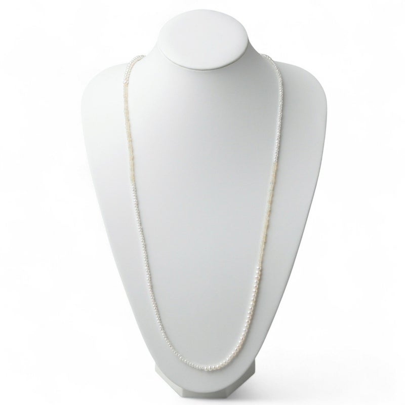 淡水真珠×オパール ロングネックレス　2.5-5.0mm ミックス