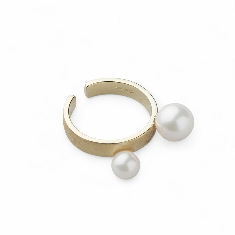 あこや真珠 イヤーカフリング5.5-8.0mm K10YG