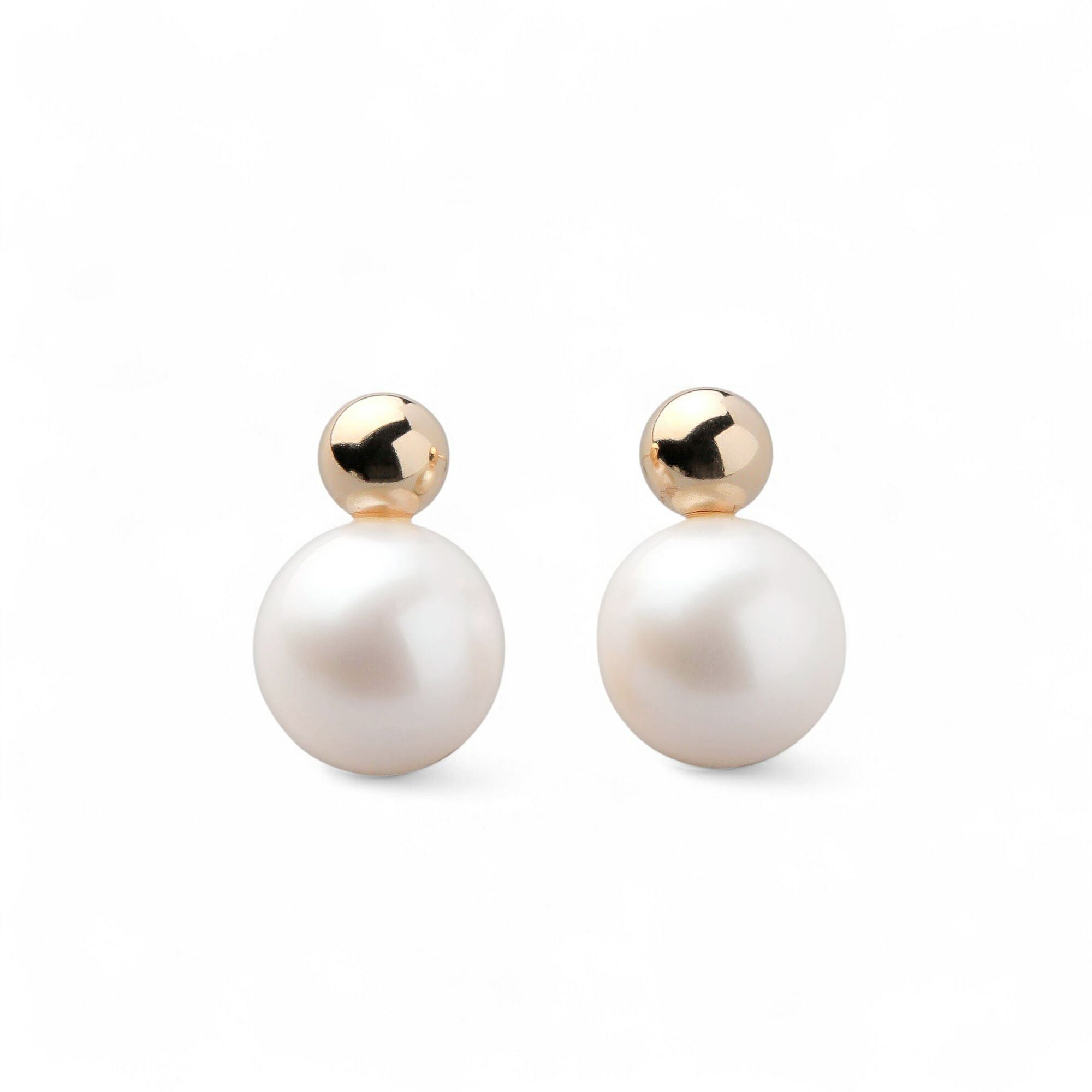 BonBon あこや真珠 ピアス7.0-7.5mm メタルボールK18YG | あこや真珠