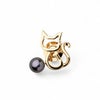 あこや真珠 ブローチ 猫7.0-7.5mm SV925 GP
