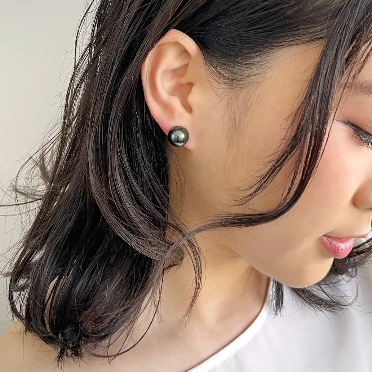 Tahitian+ タヒチ黒蝶真珠 ピアス11mmUP PT900 上質ランク | 南洋真珠