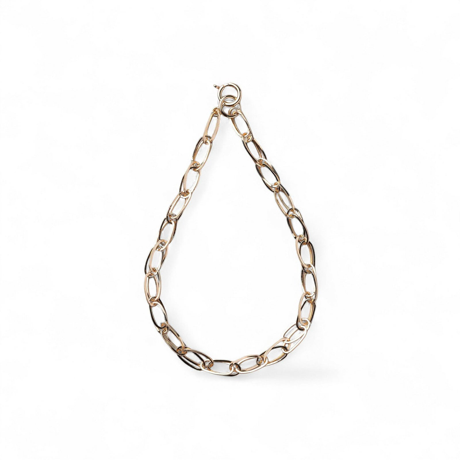 ツインオーバルチェーン 17cmK10YG ブレスレット