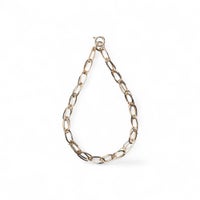 ツインオーバルチェーン 17cmK10YG ブレスレット