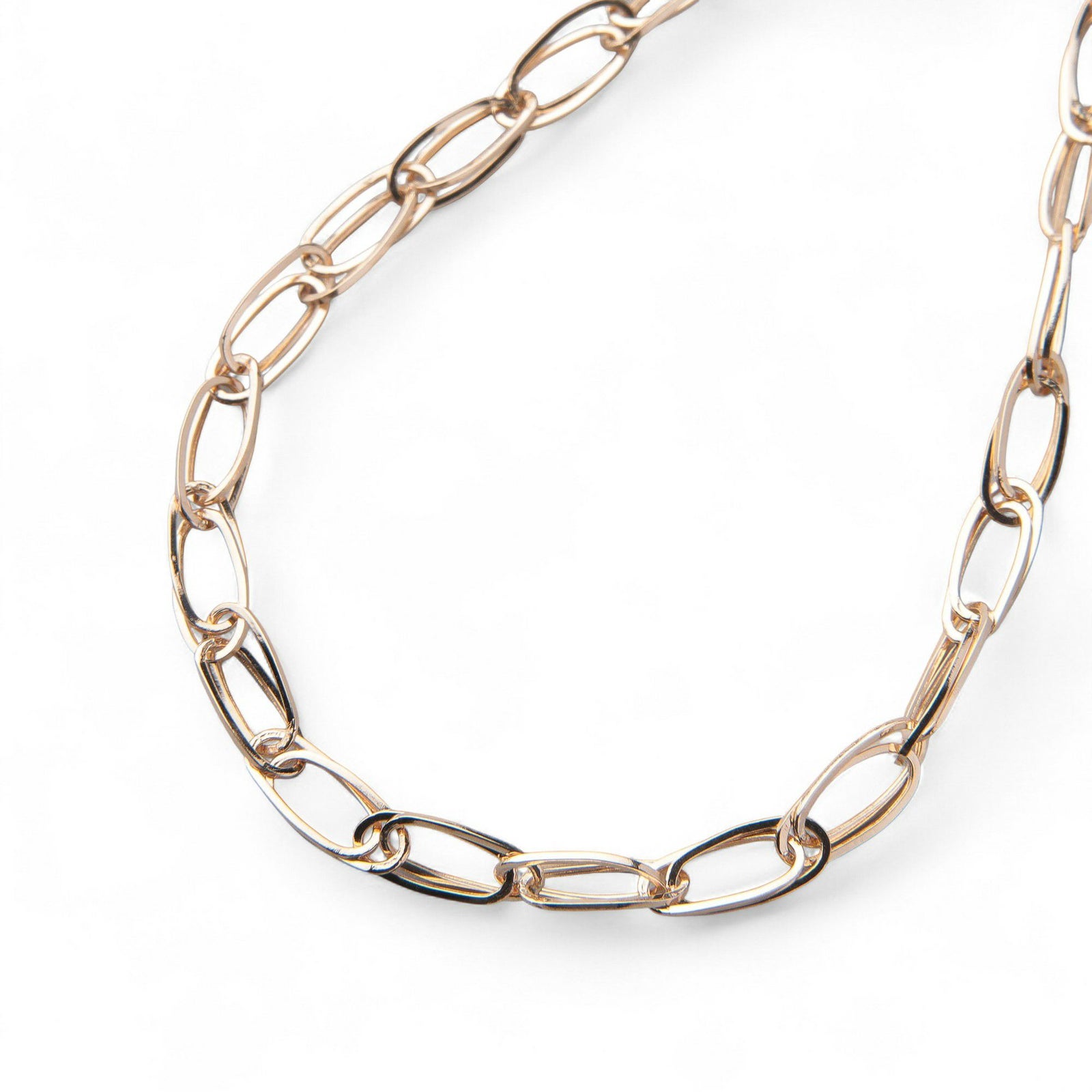 ツインオーバルチェーン 17cmK10YG ブレスレット