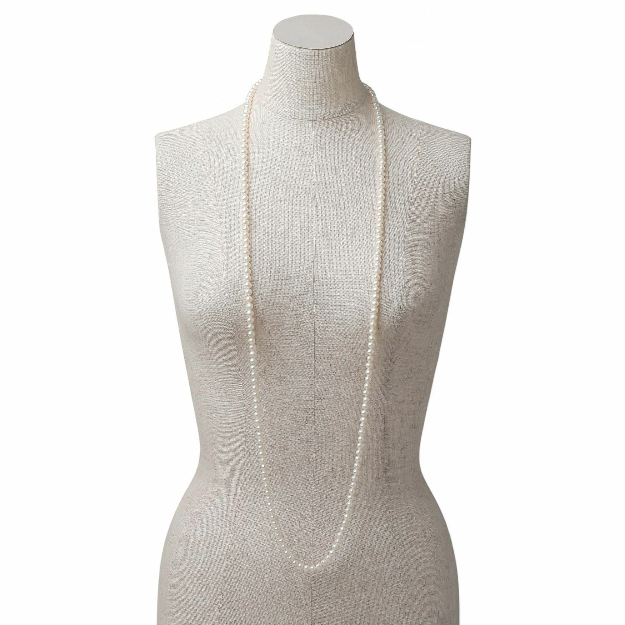 WEB限定】淡水真珠 ロングネックレス 5.5-6.0mm 150cm ジョイント式