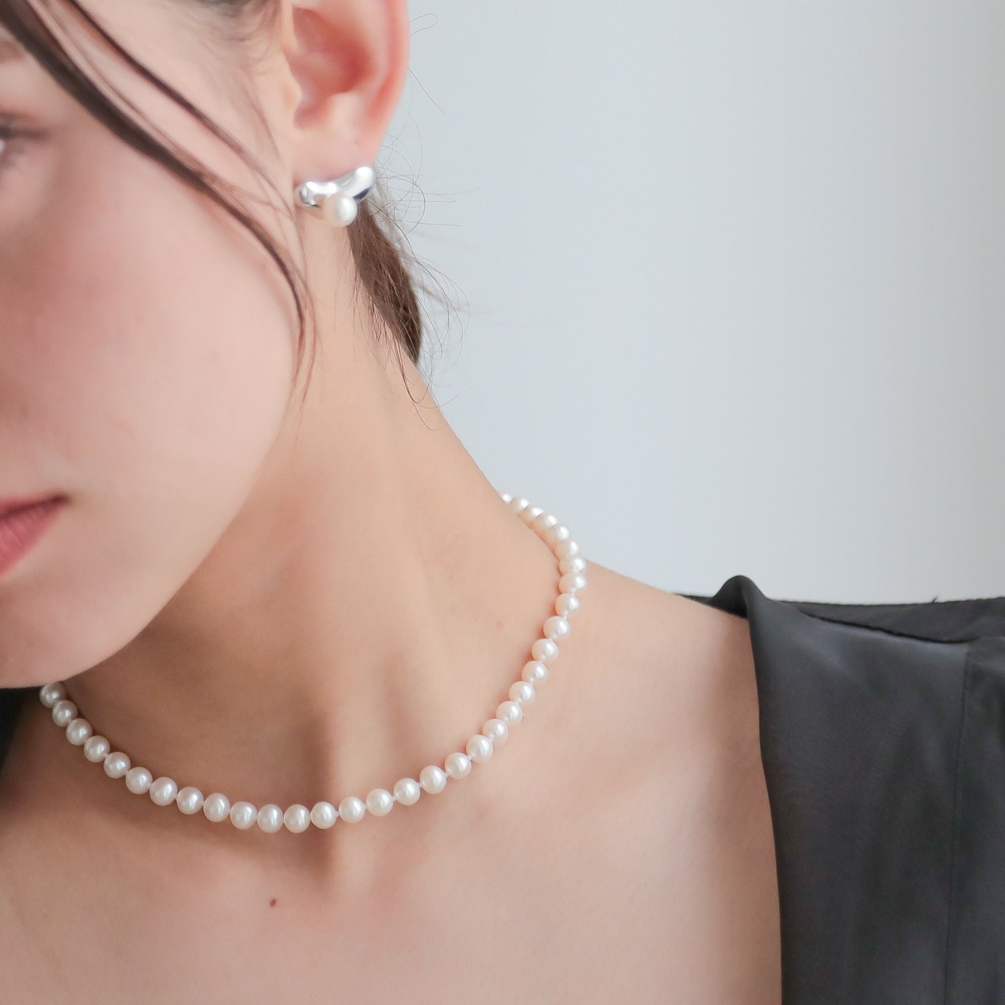 WEB限定】淡水真珠 ロングネックレス 5.5-6.0mm 150cm ジョイント式