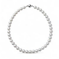 淡水真珠(有核) ネックレス9-10mm ラウンド 超上質ランク