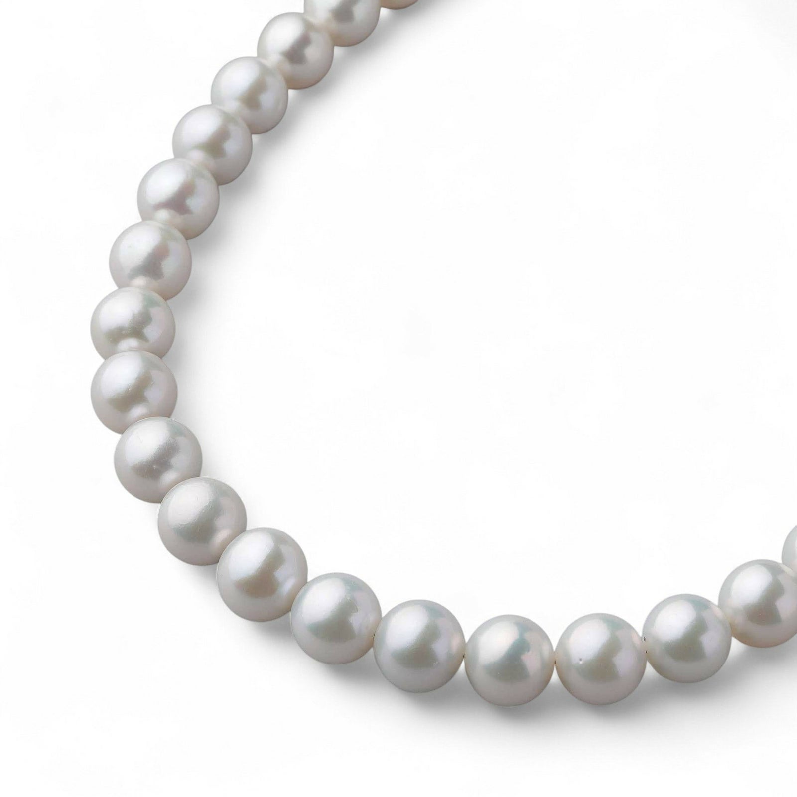 淡水真珠(有核) ネックレス9-10mm ラウンド 超上質ランク