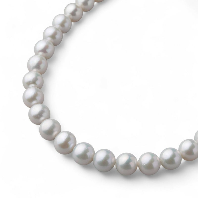 淡水真珠(有核) ネックレス9-10mm ラウンド 超上質ランク