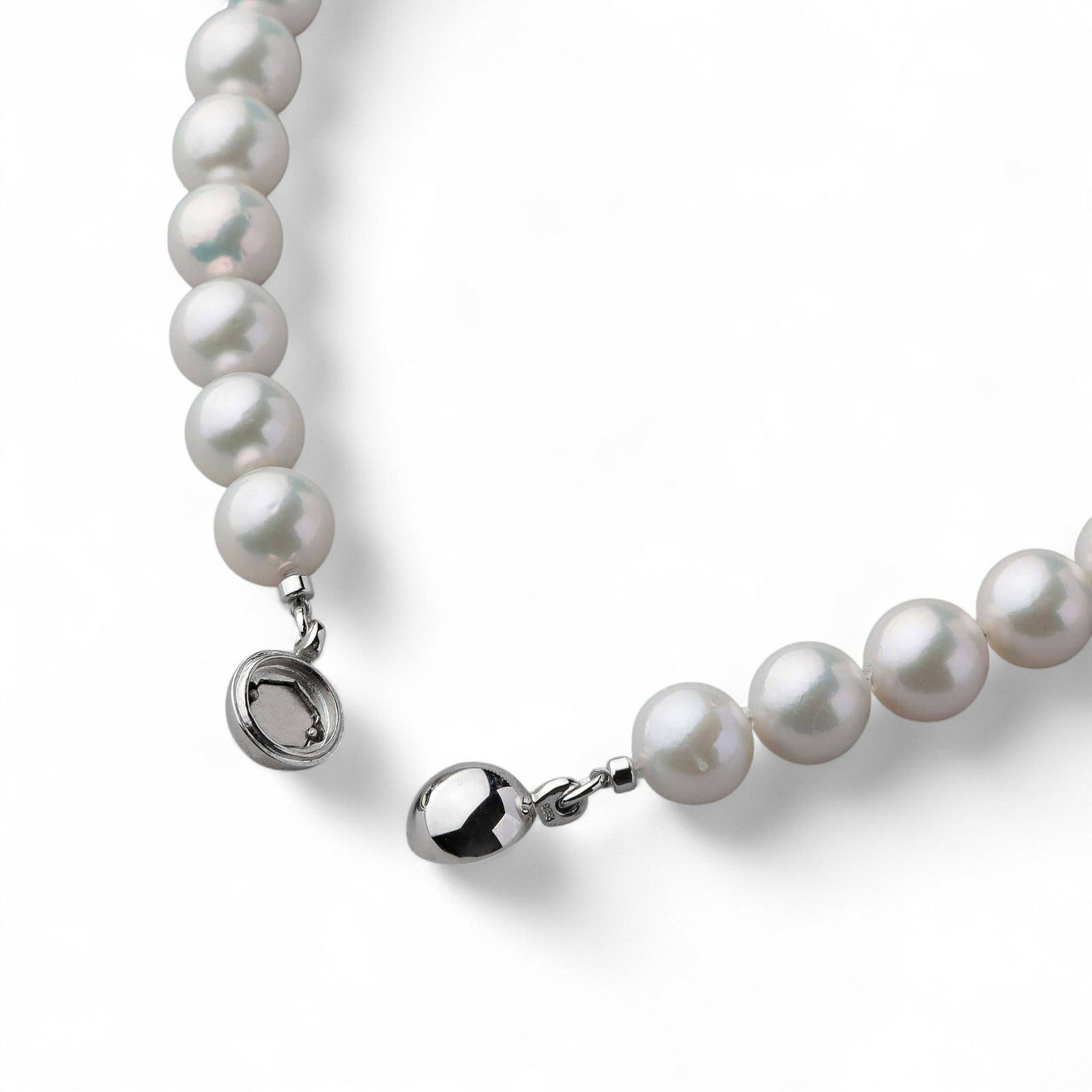 淡水真珠(有核) ネックレス9-10mm ラウンド 超上質ランク