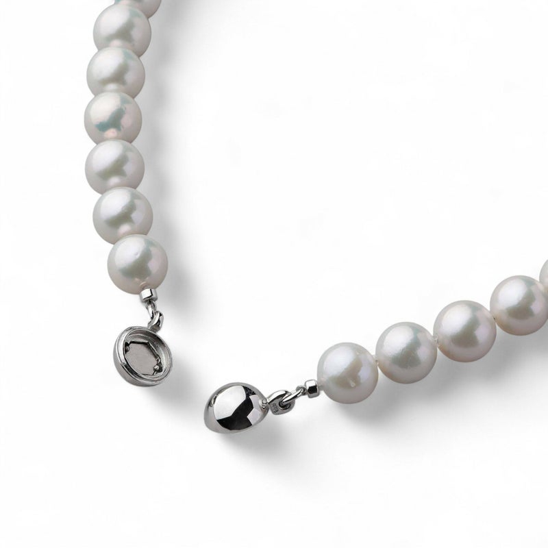 淡水真珠(有核) ネックレス9-10mm ラウンド 超上質ランク