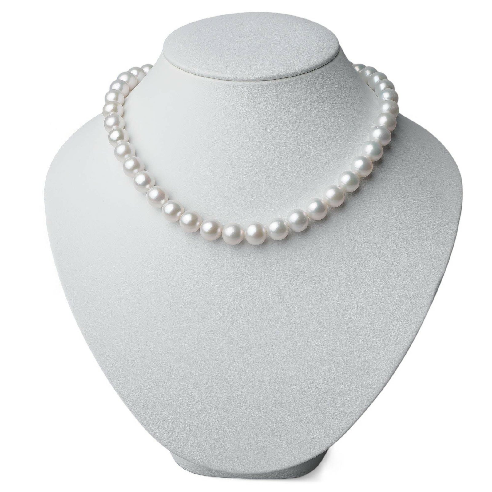 淡水真珠(有核) ネックレス9-10mm ラウンド 超上質ランク